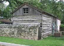 Log and Stone Storage Building